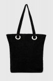 Cumpara ieftin Answear Lab geanta de mana din piele intoarsa culoarea negru