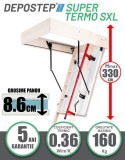 Cumpara ieftin Scara pod DEPOSTEP SUPER TERMO SXL chepeng pod pliabil din lemn, maner telescopic, H max 330 cm