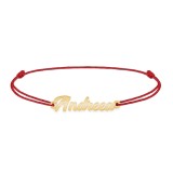 Nomine - Bratara snur personalizata cu nume din argint 925 placat cu aur roz