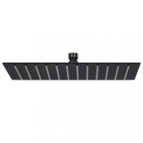 Cap dus dreptunghiular tip ploaie negru 30x20cm otel inoxidabil GartenMobel Dekor, vidaXL