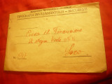 Plic Antet Ministerul Invatamantului Public Bucuresti 1952 ,francat cu 2x20bani