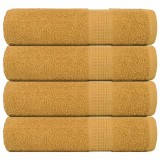 Cumpara ieftin Prosoape de baie, FROGN, 4 buc., aurii, 100x150 cm, 360 g/m&sup2;