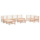 Set mobilier gradina, 9 piese, lemn masiv de pin