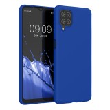 Husa Kwmobile pentru Samsung Galaxy A12, Albastru, Silicon, KWM000012BL057C, Carcasa