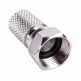 Cumpara ieftin Mufa F RG6 6.6 mm cu garnitura de etansare, conector coaxial metalic pentru cablu TV, SAT si CCTV, montaj sigur