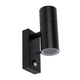 Lampa Gradina Antal Antracit 190x100x90mm cu Senzor Miscare, Iluminat Exterior Up&amp;Down 2xGU10, Aplica Perete Moderna pentru Siguranta si Design