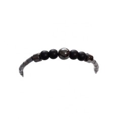 Bratara cu pietre naturale, Onix, Black Stone, A4B142