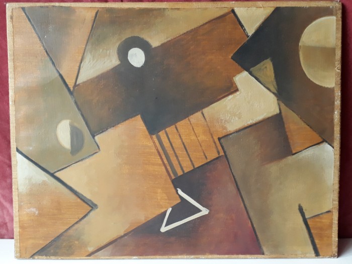 Tematica abstracta - pictura veche in ulei