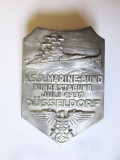 Insignă Germania nazistă Dusseldorf 1937:Conferinta Federala a Asociatiei Maritime