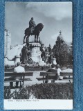 217- Cluj-Napoca - Statuia lui Matei Corvin / carte postala circulata RPR, Fotografie