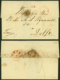 Netherlands 1837 Postal History Rare Stampless Cover Zwolle DB.473