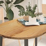 VidaXL Blat de masă maro deschis 120x60x2 cm lemn masiv de stejar oval