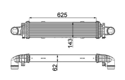 Radiator intercooler Mercedes Clasa C (W204), Cls (C218), Clasa E (W212), Clasa GLK (X204), Slk (R172); Mitsubishi L 200 (Kb T, Ka T) foto