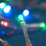 Instalație Lumini LED Multicolor, 20 Becuri, Cablu Transparent, 2.2m, Baterii AA, Oem