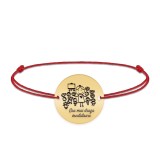 Teacher - Bratara personalizata snur educatoare invatatoare din argint 925 placat cu aur galben 24K