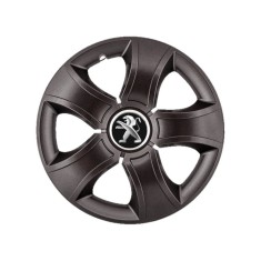 Set 4 Capace Roti 15 inchi (R15) Bis Negru, Compatibile Cu Peugeot