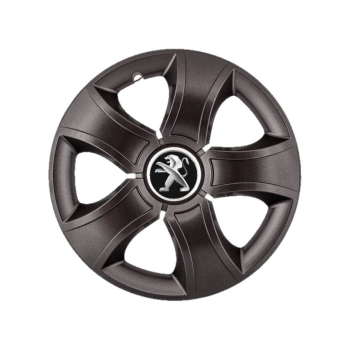 Set 4 Capace Roti 15 inchi (R15) Bis Negru, Compatibile Cu Peugeot