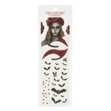 Set autocolante cu strass si lilieci pentru fata, Halloween, 3 culori, CMCLASS