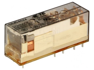 Releu Electromagnetic 24VDC SPST-NO x2 SPST-NC x2 foto
