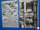muzeul LONGCHAMP - MARSILIA ,doua carti postale interesante , necirculate, opere de arta plastica