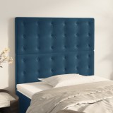 Cumpara ieftin Tăblii de pat, 2 buc, albastru &icirc;nchis, 100x5x78/88 cm, catifea