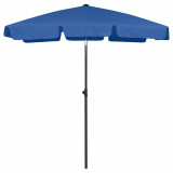 Umbrela de plaja, albastru azuriu, 180x120 cm GartenMobel Dekor, vidaXL