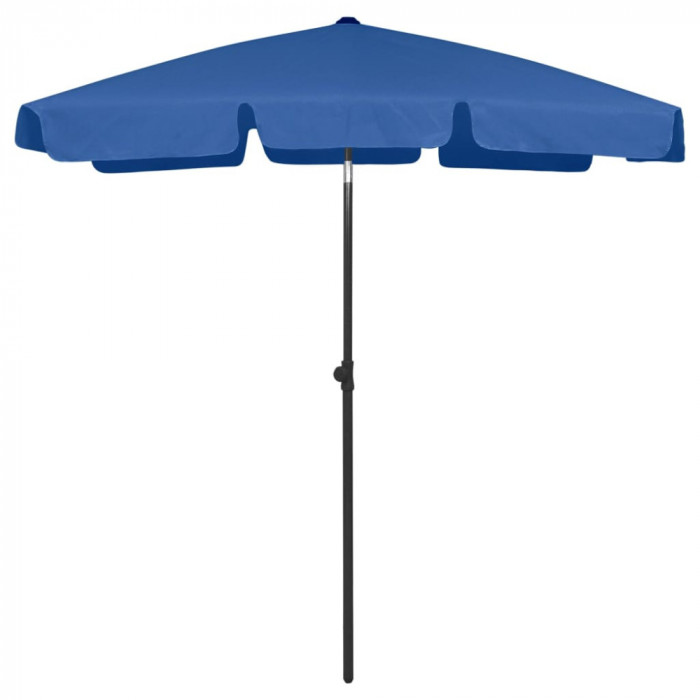 Umbrela de plaja, albastru azuriu, 180x120 cm GartenMobel Dekor