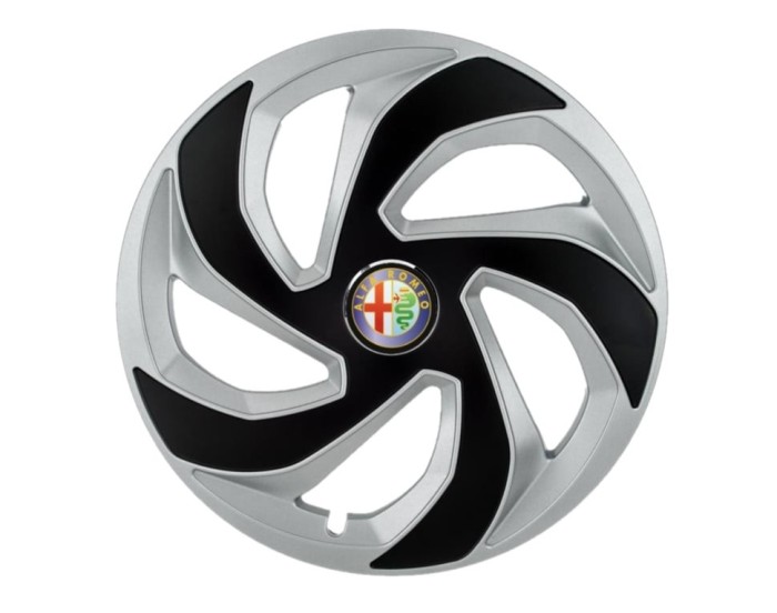 Set 4 capace roti Lama dual crom R14 pentru gama auto Alfa Romeo