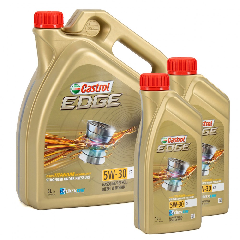 Set Ulei Motor Castrol Edge 5W-30 C3 5L 1552FD + 2 Buc Ulei Motor ...