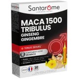 Maca 1500 cu Tribulus, Ginseng si Ghimbir 20 fiole