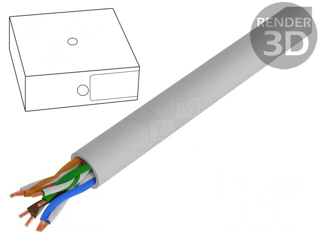 Cablu Ethernet Industrial U/UTP Cat5e 4x2x26AWG PVC