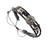 Bratara Piele Ecologica Neagra, Zodiac Sagetator, Ajustabila, Snur BR56, 24cm, Femei