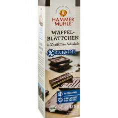 Napolitane Invelite in Ciocolata Neagra Bio Fara Gluten 125 grame Hammer Muhle