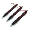 Set trei cutite de aruncat DEPOX&reg;, Anarchy Blades, otel inoxidabil, negru, 19 cm, teaca inclusa