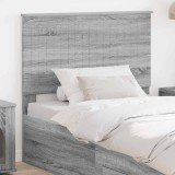 vidaXL Tăblie cap cu headboard Gri Sonoma 100 cm Lemn compozit 887798