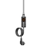 Uscător de prosoape cu cartuș de &icirc;ncălzire electrică pentru radiator cu termostat digital 400W negru