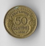 Moneda 50 centimes 1932 - Franta, Europa, Bronz-Aluminiu