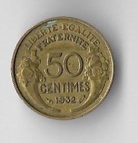 Moneda 50 centimes 1932 - Franta foto
