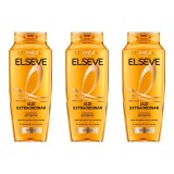 Set 3x Sampon L&amp;#039;Oreal Paris Elseve Ulei Extraordinar pentru par uscat, 400 ml