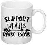 Cana alba personalizata &quot;Suport wildlife, Raise Boys&quot;, INOVATIX&reg;. 330ml