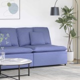 VidaXL Modul central canapea modulară cu perne, albastru jeans, 100 cm