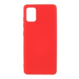 Husa protectie compatibila cu samsung a51 liquid silicone case rosu, Flippy