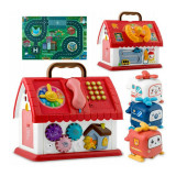 Set de activitati, Covoras de joaca 100 x 70 cm, Casuta cu Telefon, 3 Elicoptere, Ricokids, 775400