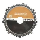Disc flex 115 mm cu lant si 8 dinti pentru lemn, disc taiere pentru polizor unghiular, compact si eficient