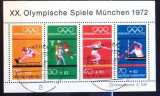 GERMANIA 1972 - JOCURI OLIMPICE MUNCHEN, COLITA STAMPILATA, DG3, Stampilat