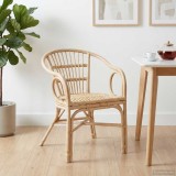 vidaXL Scaun stivuibil natural 58 x 60 x 81 cm Ratan 42033214