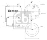 FEBI BILSTEIN 45099 Burduf, suspensie pneumatica