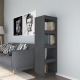 VidaXL Bibliotecă/Separator cameră, gri, 40x35x135 cm, lemn masiv pin