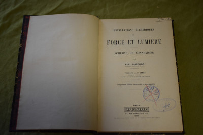 Adr. Curchod - Installations Electriques de Force et Lumiere (1925) foto