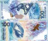Rusia 100 Ruble 2014, Serie AA, UNC, Bancnota Hibrid, Litere Mici